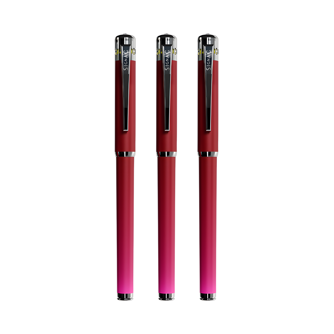 India's 1st - (Rose Bloom Fragrance Infused) Ombre Shade Metallic Roller Pen
