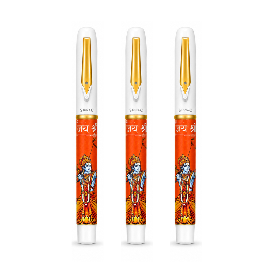 Jai Shree Ram MagSnap Roller Pen - Set of 3