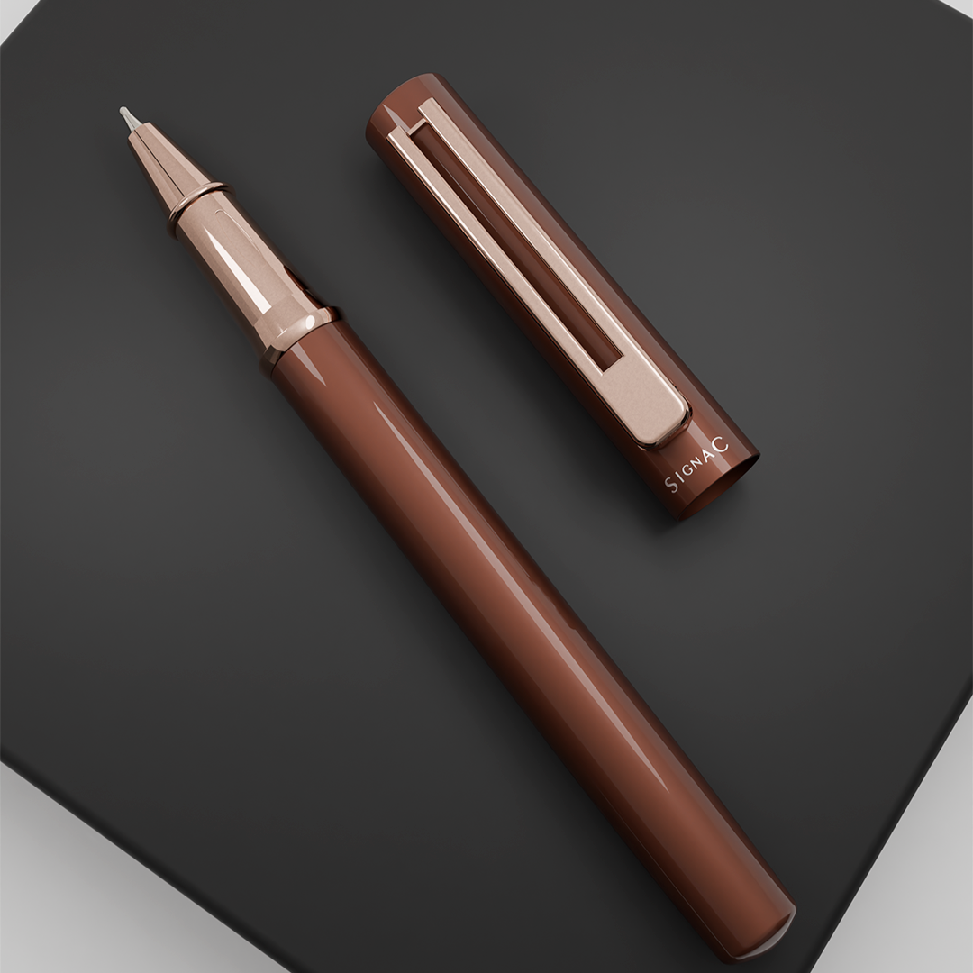 Roxx Magnetic Metallic Roller Pen – Copper Brown Rose Gold