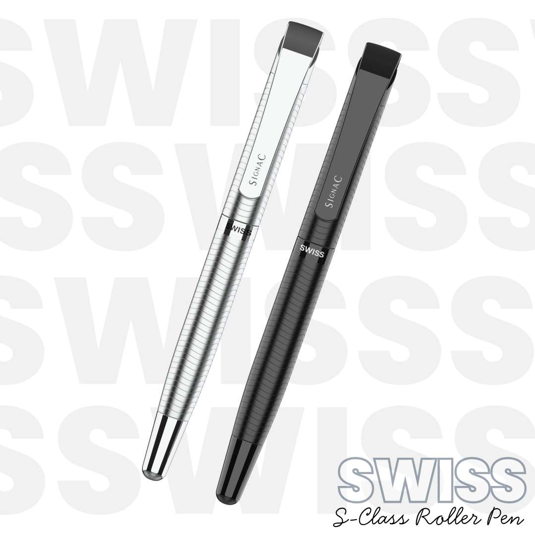 S-Class Signature Metal Roller Pen - Crafted with Swiss Excellence - Carbon Black