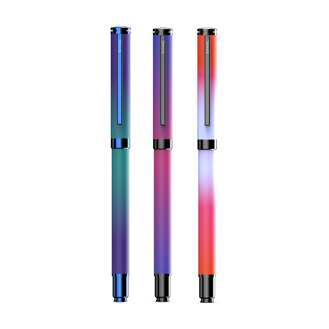 Viva Dual Shade Premium Metallic Roller Pen with Matte Finish (Set of 3)