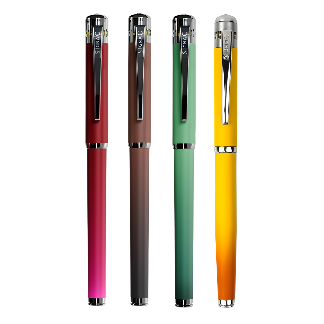 India's 1st - (Fragrance Infused) Ombre Shade Metallic Roller Pen Set of 4