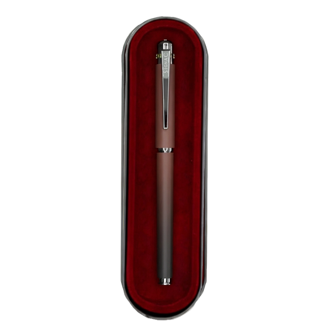 India's 1st - (Midnight Chocolate Fragrance Infused) Ombre Shade Metallic Roller Pen