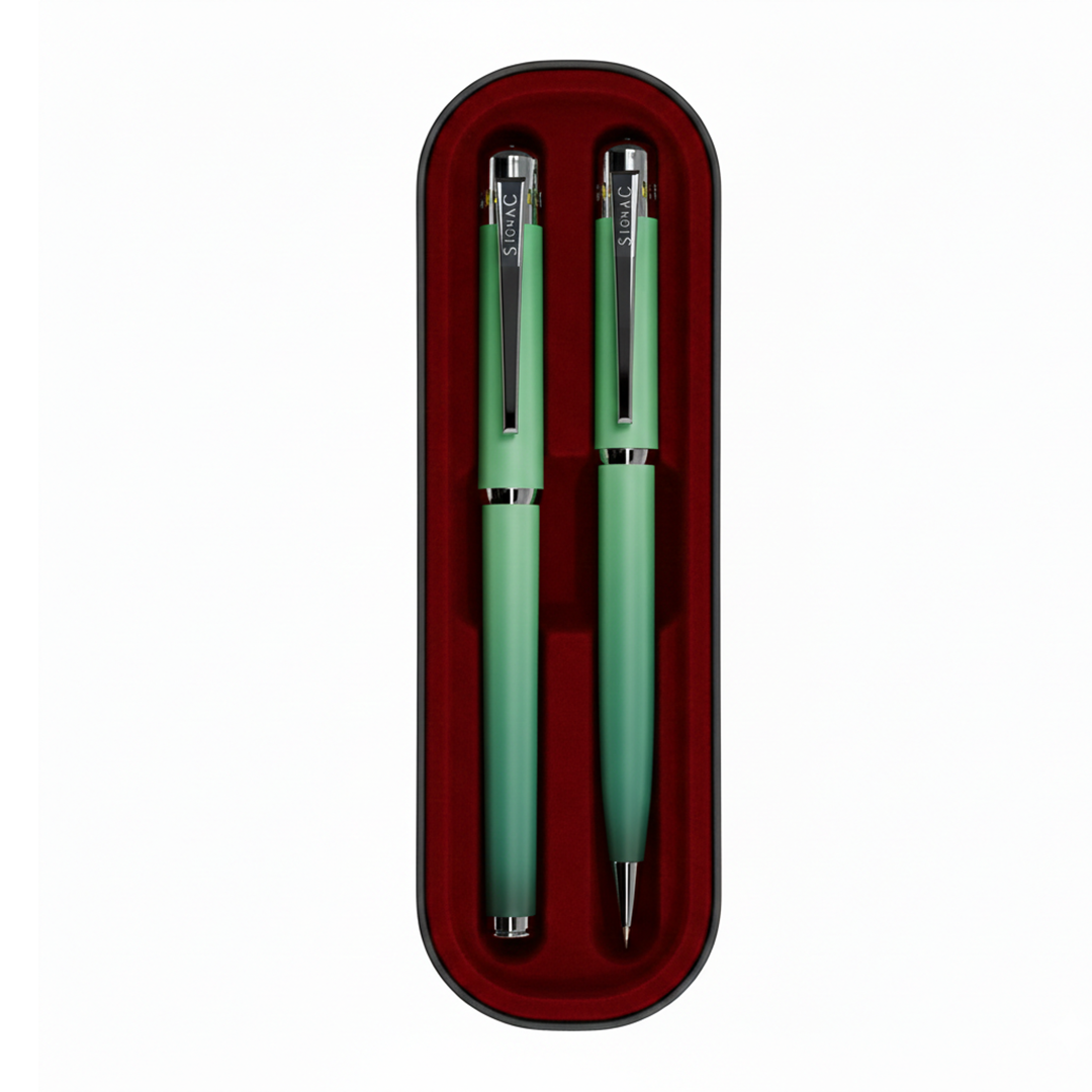 India's 1st - (Mint Fresh Fragrance Infused) Ombre Shade Metallic Roller & Ball Pen Set