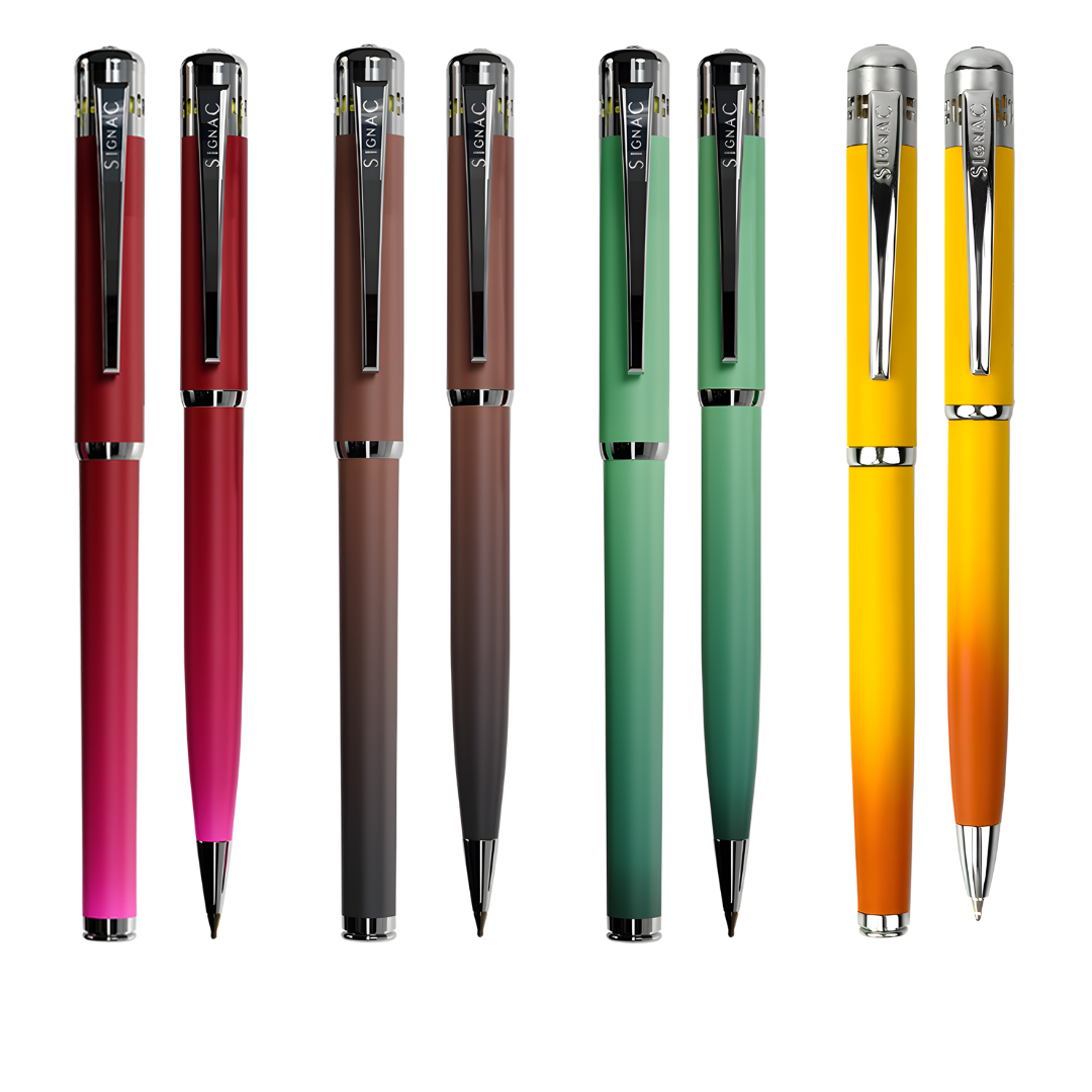 India's 1st - (Fragrance Infused) Ombre Shade Metallic Roller & Ball Pen Set of 8