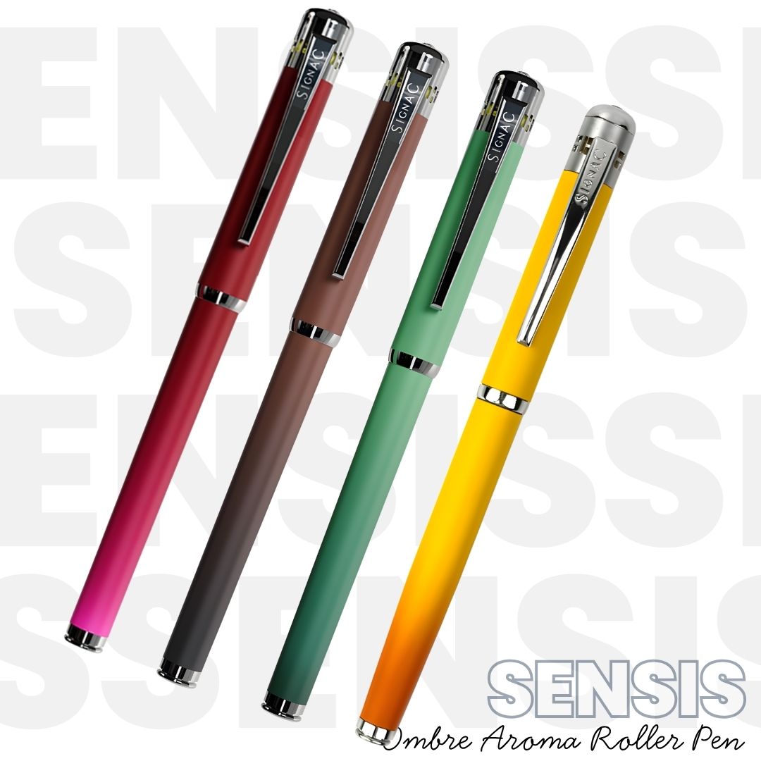 India's 1st - (Fragrance Infused) Ombre Shade Metallic Roller Pen Set of 4