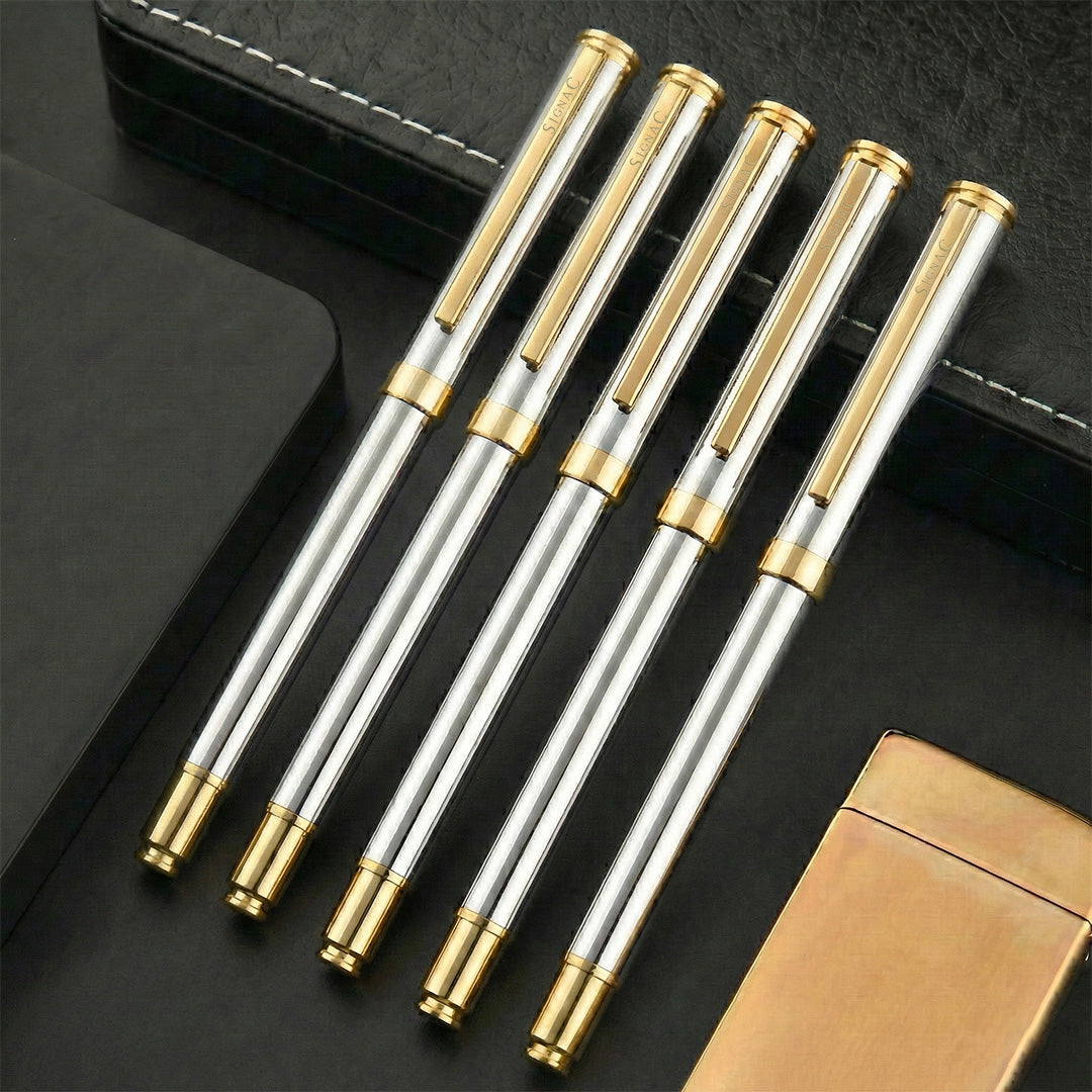 Viva Premium Metallic Plated Roller Pen - Titanium 24K Gold