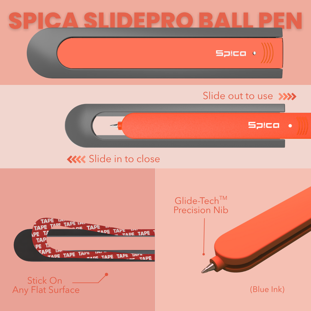 Spica SlidePro Multipurpose Utility Ball Pen (Pack of 16)