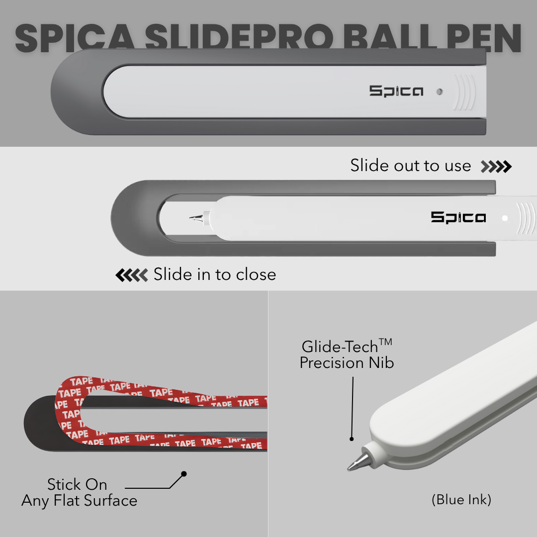 Spica SlidePro Multipurpose Utility Ball Pen (Pack of 16)