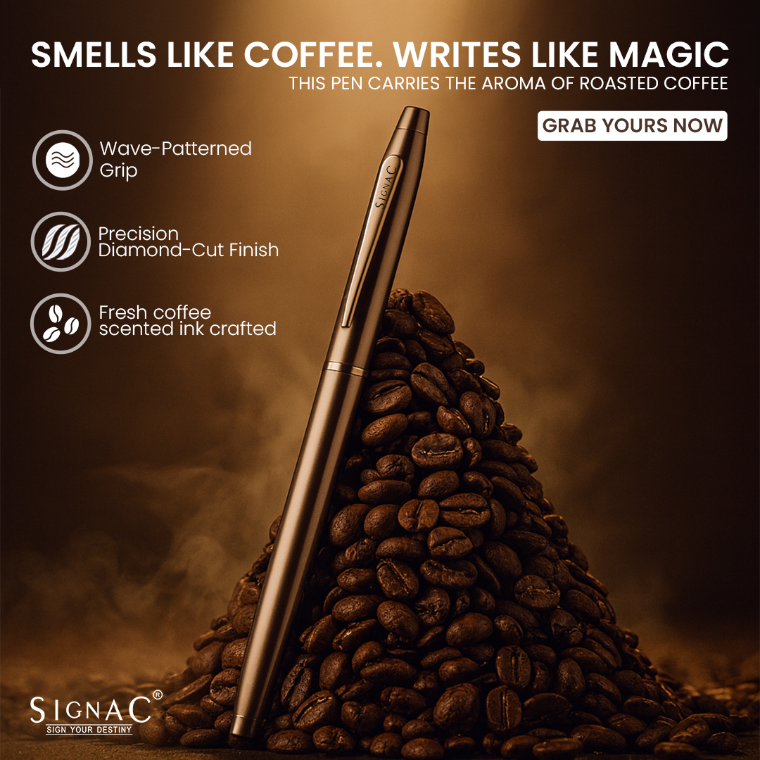 Coffee Aroma Kiger Metal Premium Roller Pen