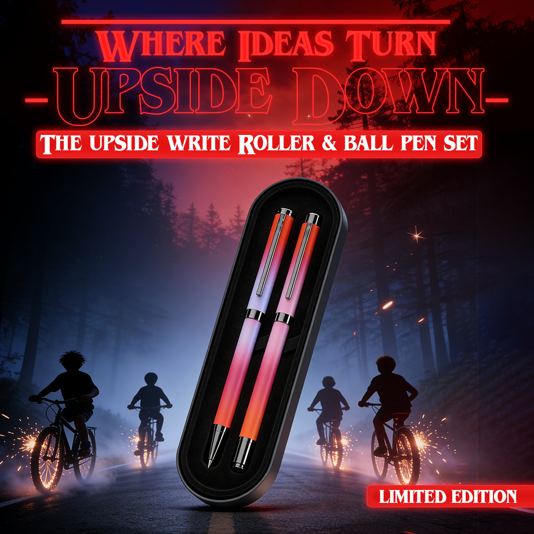 Upside Write Limited Edition Dual Shade Metallic Roller & Ball Pen Set