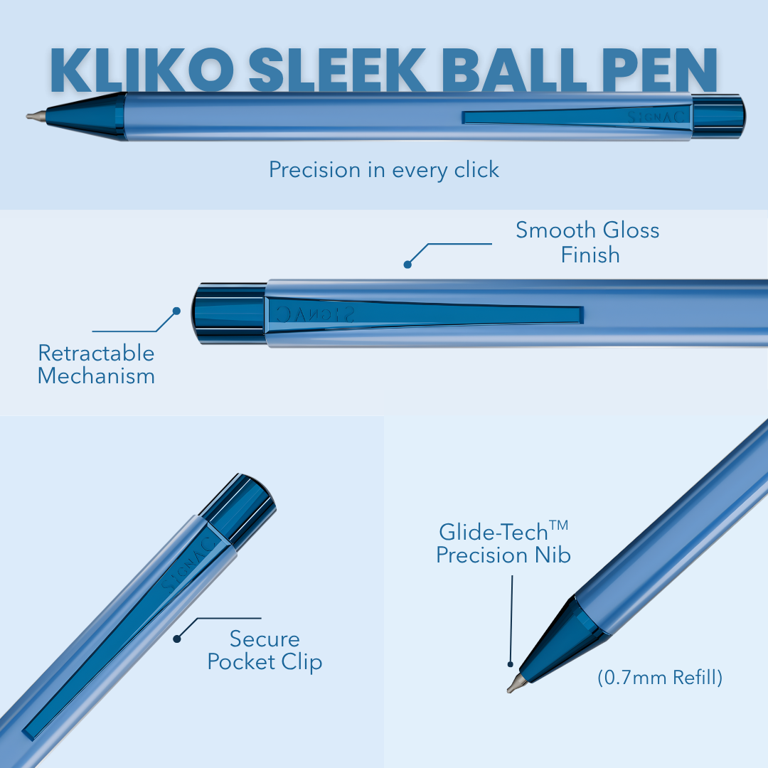 Kliko Ball Pen - Blue