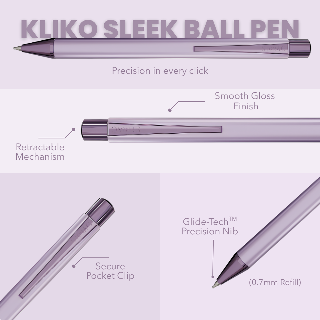Kliko Ball Pen - Purple