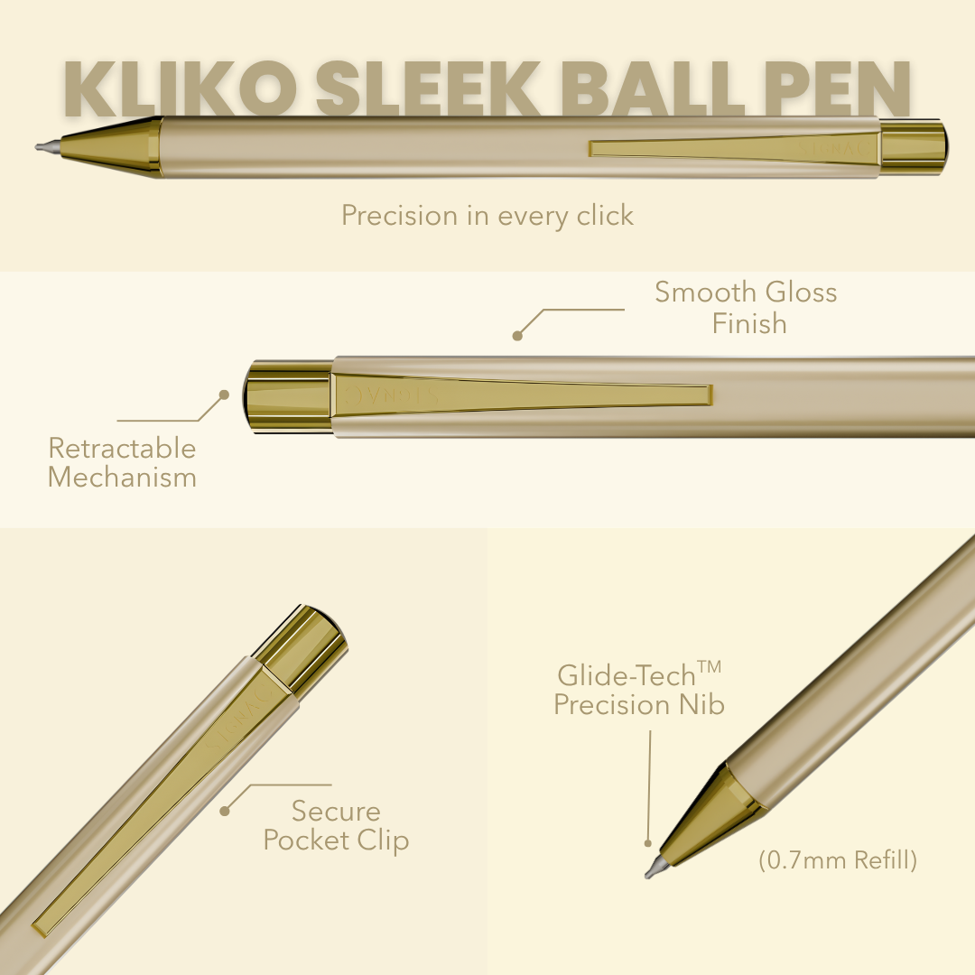 Kliko Ball Pen - Gold