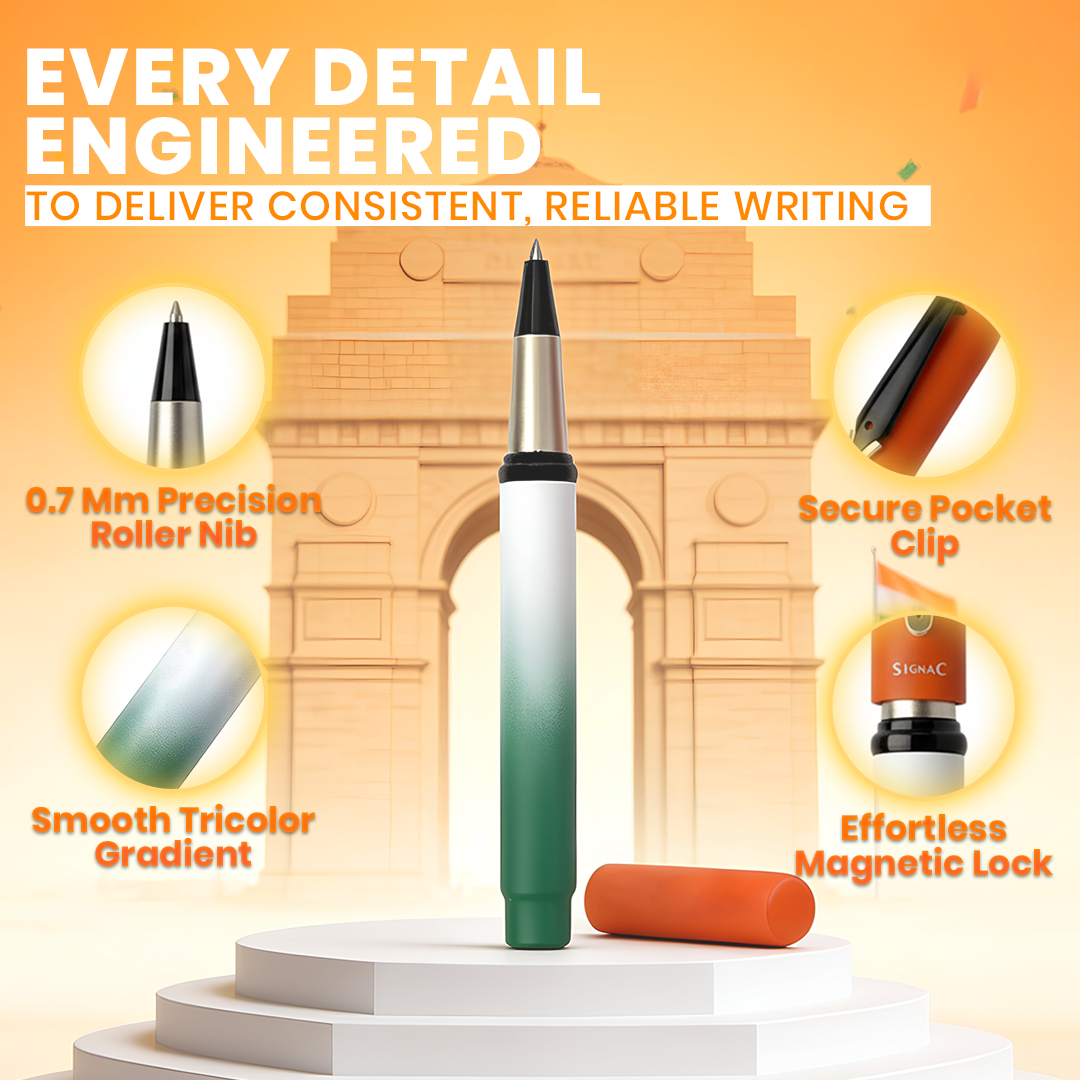 Signac Tiranga MagSnap Roller Pen - 77th Republic Edition (Set of 10)