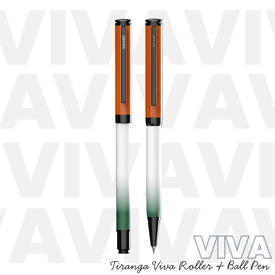 Signac Tiranga Viva Roller & Ball Pen Set – 77th Republic Edition (Set of 2)