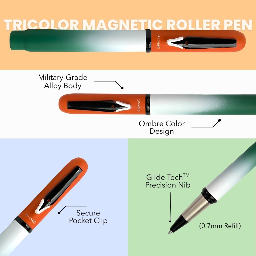 Signac Tiranga MagSnap Roller Pen - 77th Republic Edition