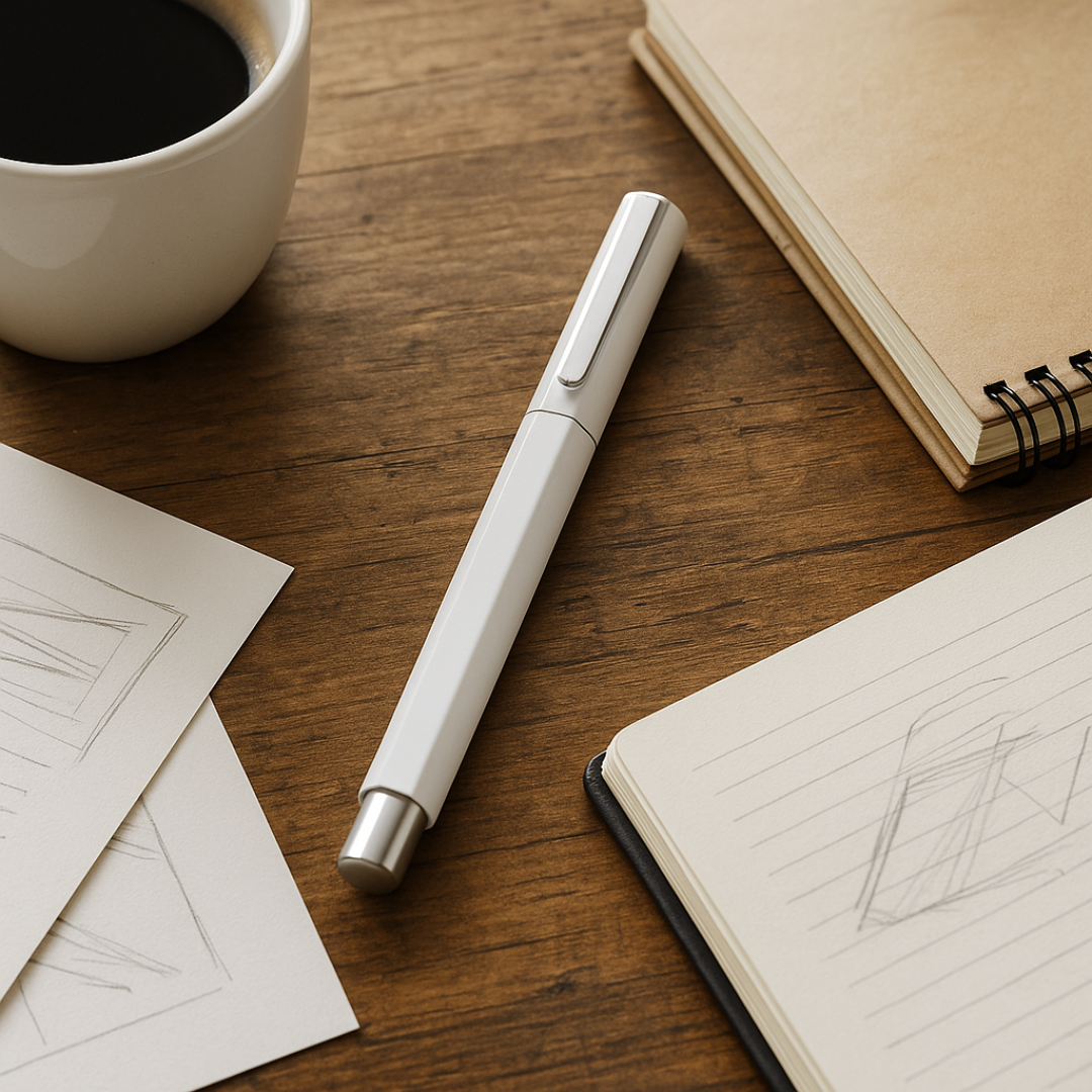 Onyx Roller Pen - White