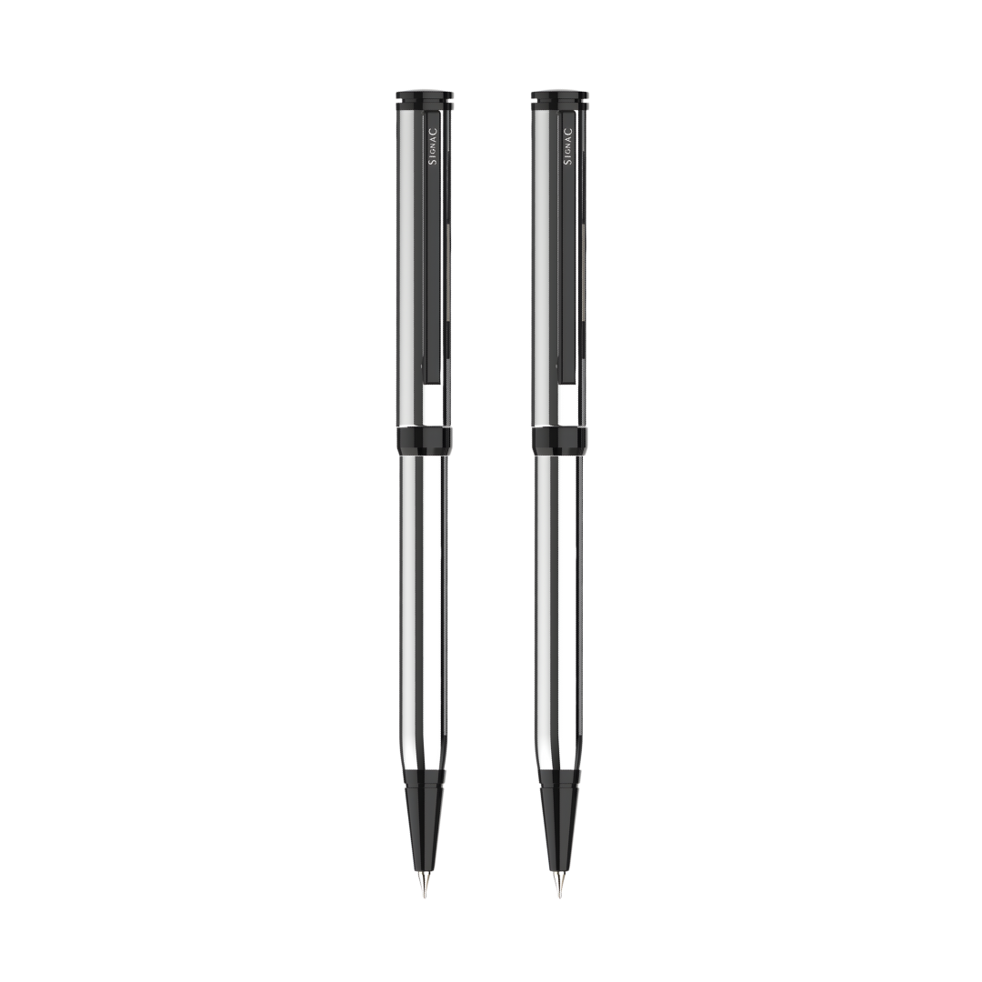 Viva Premium Metallic Plated Ball Pen - Titanium Jet Black