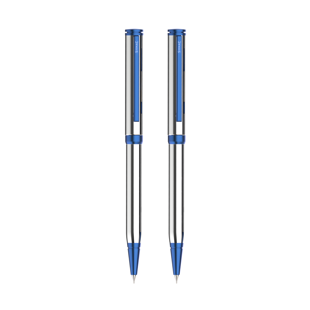 Viva Premium Metallic Plated Ball Pen - Titanium Midnight Blue
