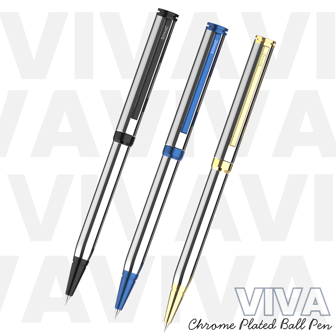 Viva Premium Metallic Plated Ball Pen - Set of 3
