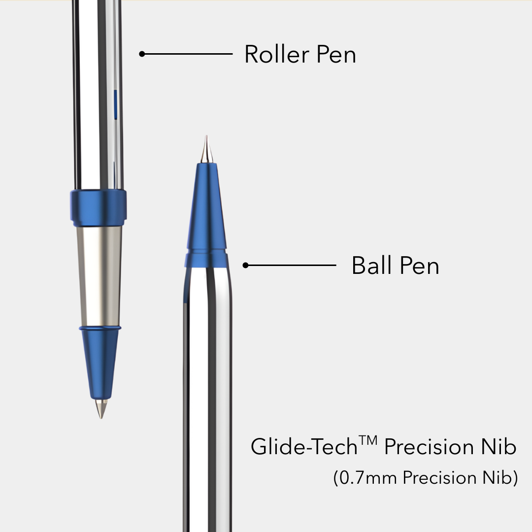 Viva Premium Metallic Plated Roller Pen - Set of 3