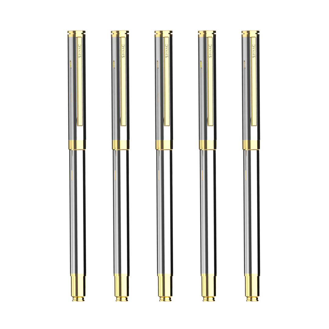 Viva Premium Metallic Plated Roller Pen - Titanium 24K Gold