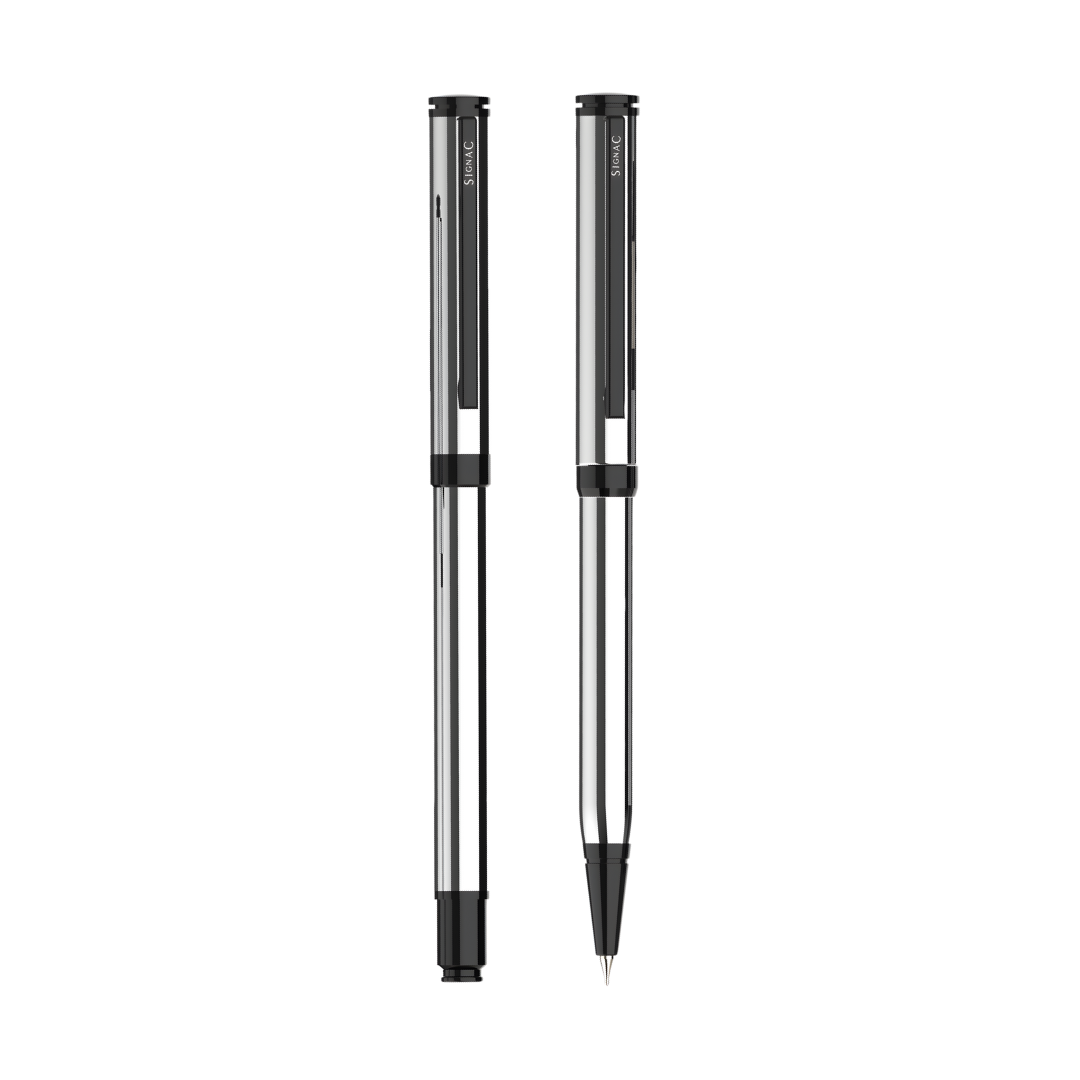 Viva Premium Metallic Plated Pen Set - Titanium Jet Black
