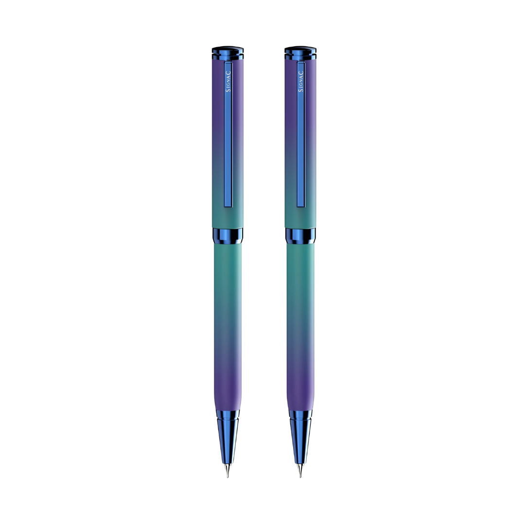 Northern Light Series Dual Shade Premium Metallic Ball Pen with Matte Finish - Arctic Glow