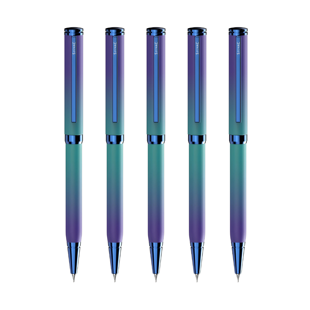 Northern Light Series Dual Shade Premium Metallic Ball Pen with Matte Finish - Arctic Glow
