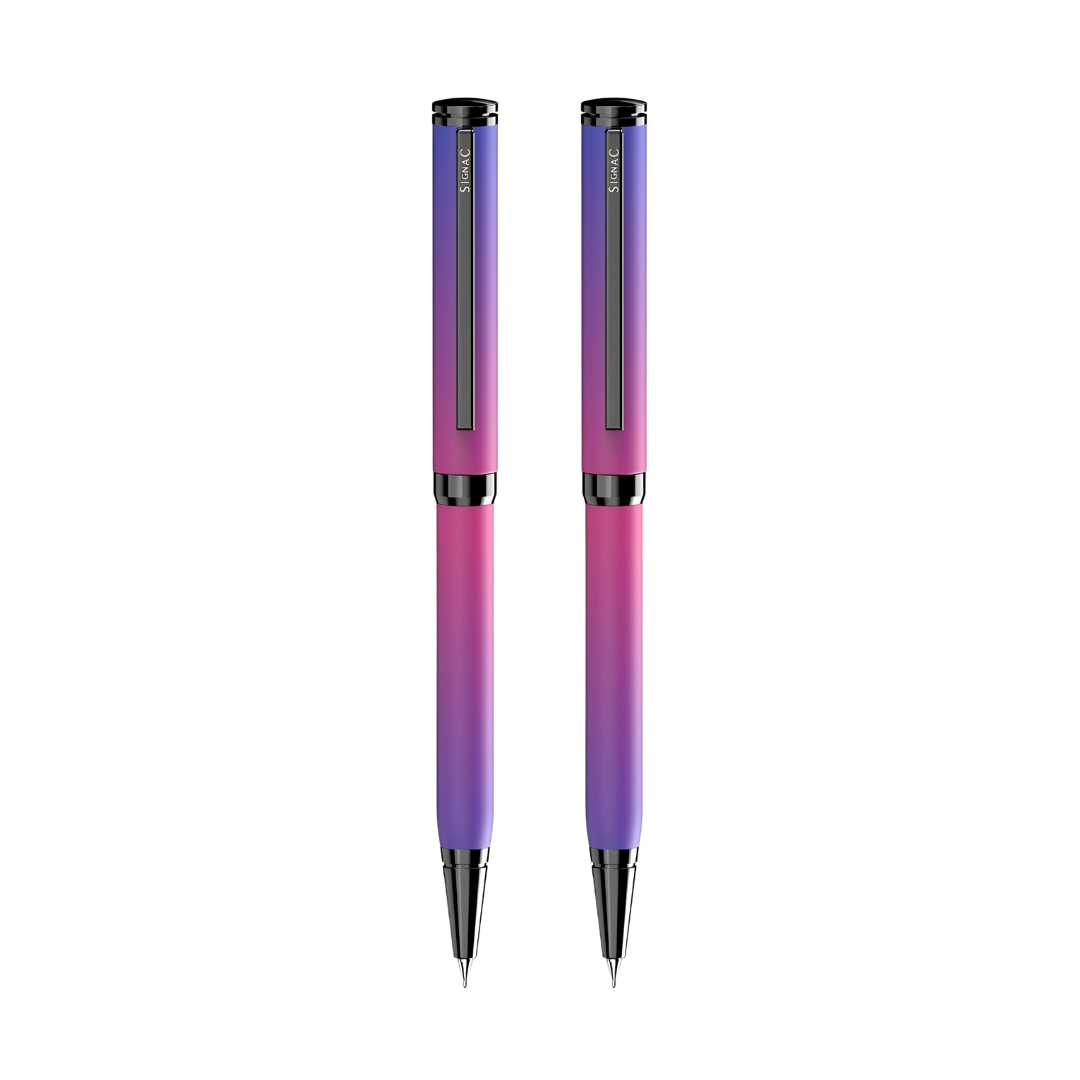 Northern Light Series Dual Shade Premium Metallic Ball Pen with Matte Finish - Aurora Dawn