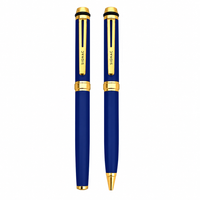 Diplomat Roller and Ball Pen Set - Royal Blue