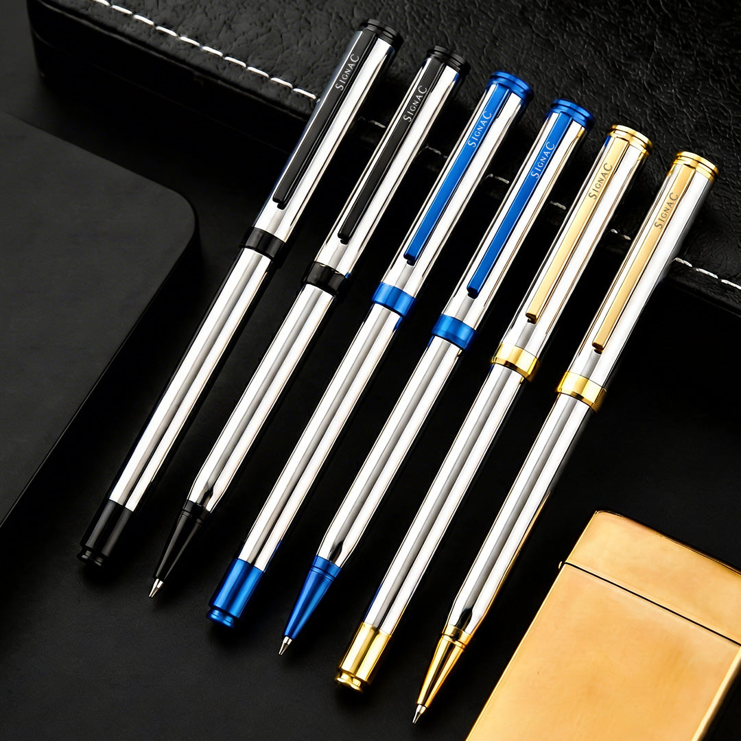 Viva Titanium Series Premium Metallic Plated Pen Set - Set of 6